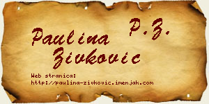 Paulina Živković vizit kartica